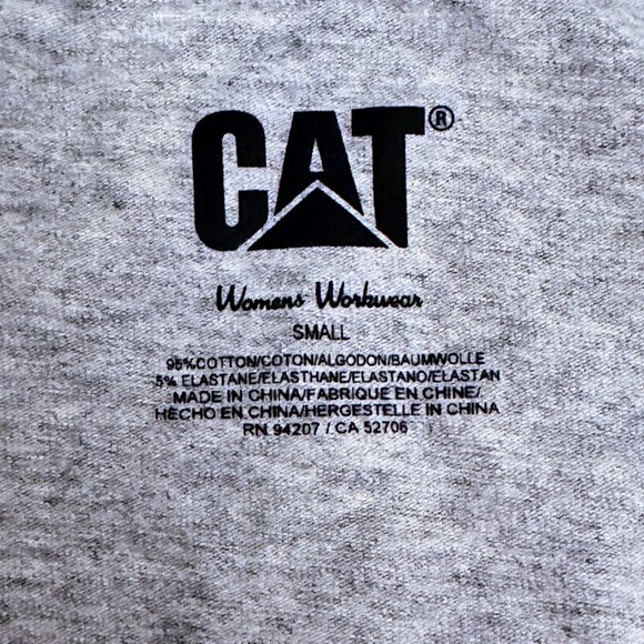 CATERPILLAR Official Women's Heather Grey Lily Short Sleeve Tee Size Small NWT - Picture 3 of 4